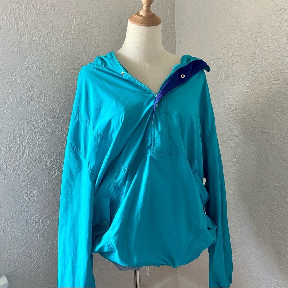 Vintage 90's Land's End Teal Rain Jacket